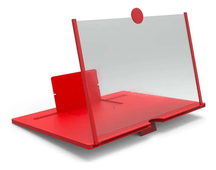 Pantalla Amplificadora 14pulg Celular+soporte Plegable Rojo®
