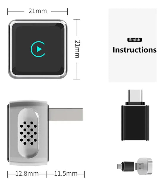 Adaptador Inalambrico A Usb /usb-c A Carplay O Android Auto®