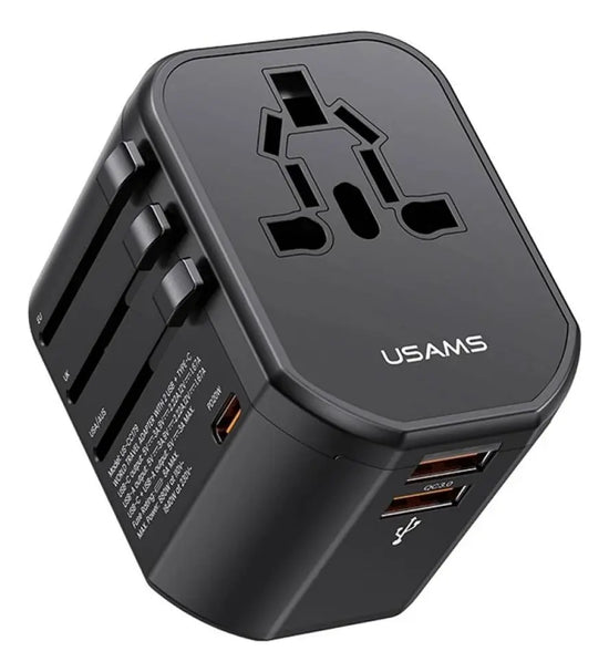 Cargador Adaptador De Viaje Usams Usb+2x TipoC 17w ®