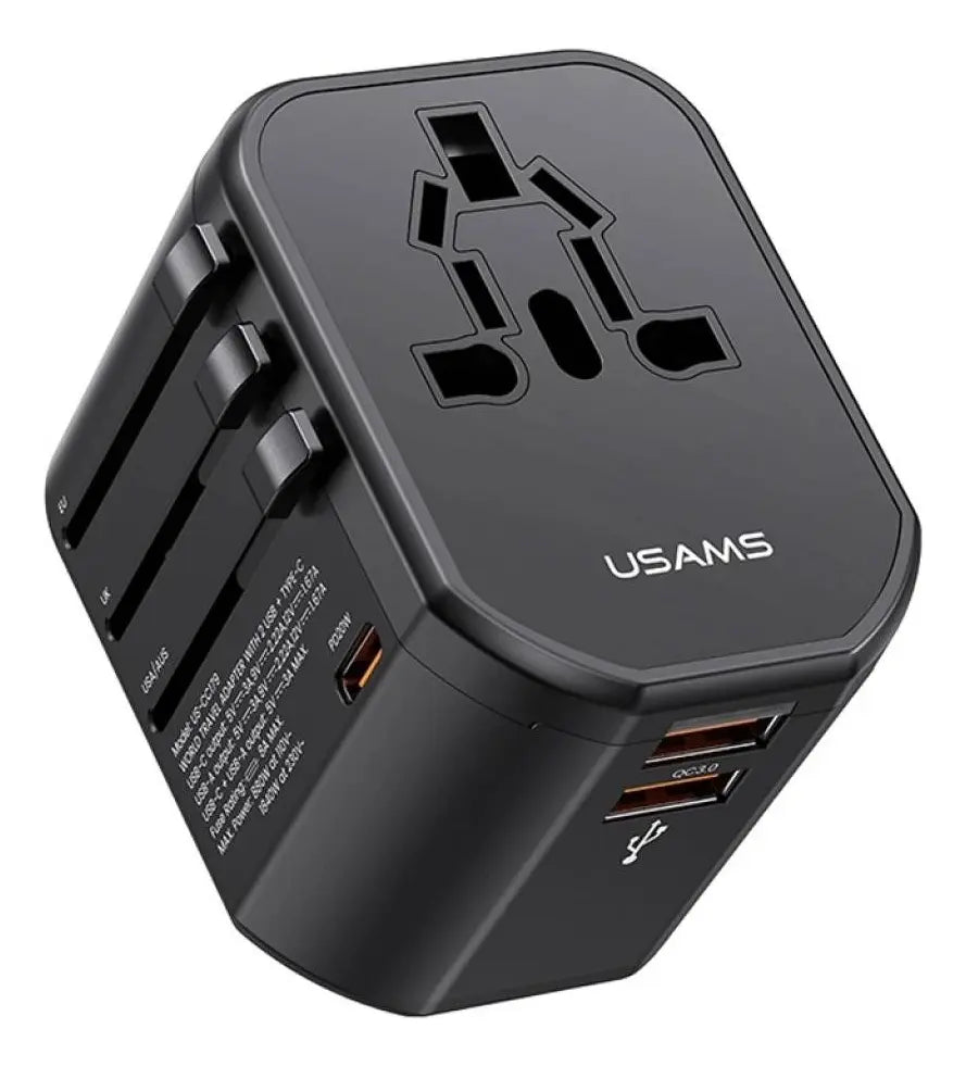 Cargador Adaptador De Viaje Usams Usb+2x TipoC 17w ®
