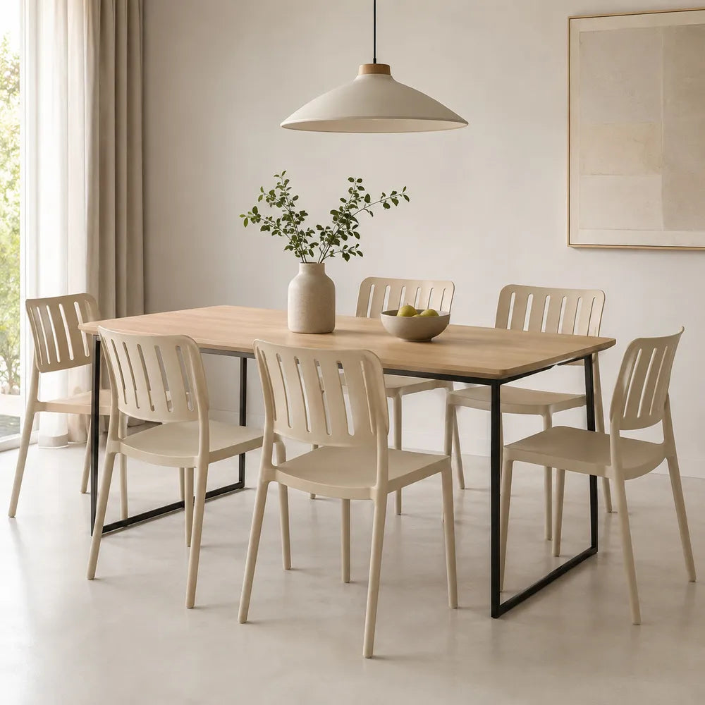 Silla De Comedor Moderna Premium Polipropileno Milky Mate®