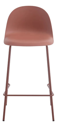Taburete Minimalista Polipropileno/hierro Terracota Mate®