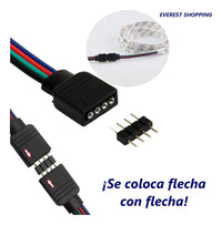 Cinta Tira Led Para Deco Usb Multicolorgb Control 5 Metros®