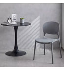 Silla De Comedor Respaldo Gris Antideslizante 79x40x40cm®