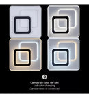 Plafón Led Cuadrado 72w 46x46cm Luz Mixta 4.000k Para Techo®