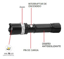 Linterna Swat Recargable Negras Practica Para Camping®
