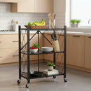 Estanteria Plegable 3estantes Con Ruedas Hasta 100kg Prof®