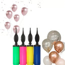 Inflador De Globos Manual Cotillón Fiestas Practico Verde®