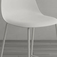 Taburete Minimalista Polipropileno/hierro Blanco Mate Premium®
