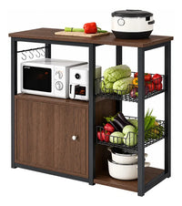 Organizador Multiuso De Cocina Premium Metal Madera Marrón®