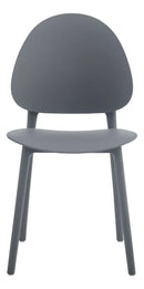 Silla De Comedor/exterior Gris Mate Polipropileno Premium®
