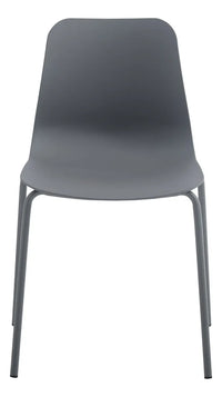 Silla De Comedor Gris Mate Metal Y Polipropileno Premium®