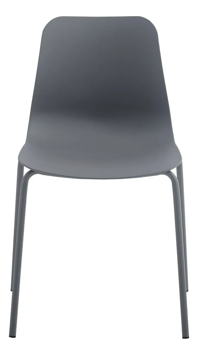 Silla De Comedor Gris Mate Metal Y Polipropileno Premium®