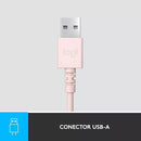 Logitech H390 Auriculares Usb-a Con Micrófono Y Cancelación Color Rosa