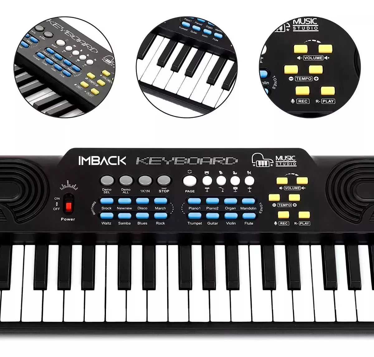 Teclado Electrónico Con Microfono 8 Samplers 37 Teclas®
