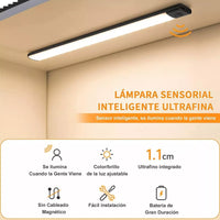 Lámpara Led Con Sensor De Presencia, Recargable, Usb, 40cm®