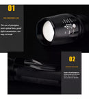 Linterna Táctica Led Wlxy Br-9000, 16500 W, 46000 Lm, Completa Con 2 Baterías De 5200 Mah Y Cargador Bivolt