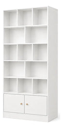 Biblioteca Profesional Moderna 5 niveles 2 puertas blanca