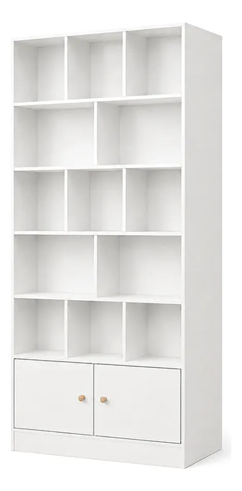 Biblioteca Profesional Moderna 5 niveles 2 puertas blanca