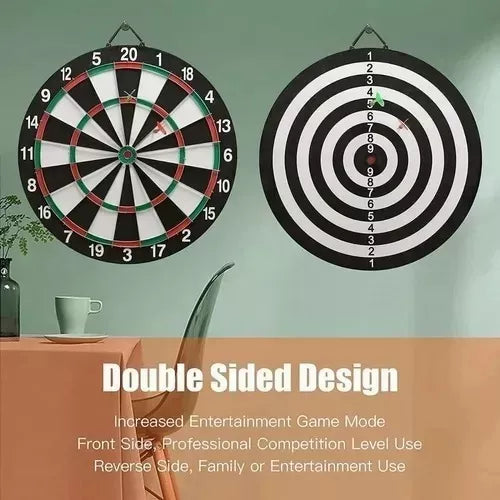 Set Tablero De Juego De Tiro Al Blanco Mas 6 Dardos 41cm®