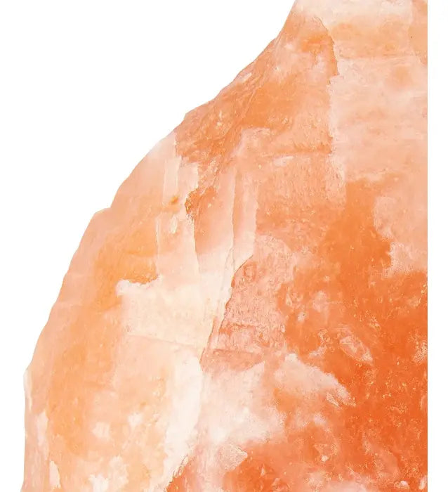 Lámpara Piedra Rústica De Sal Himalaya Base De Madera®