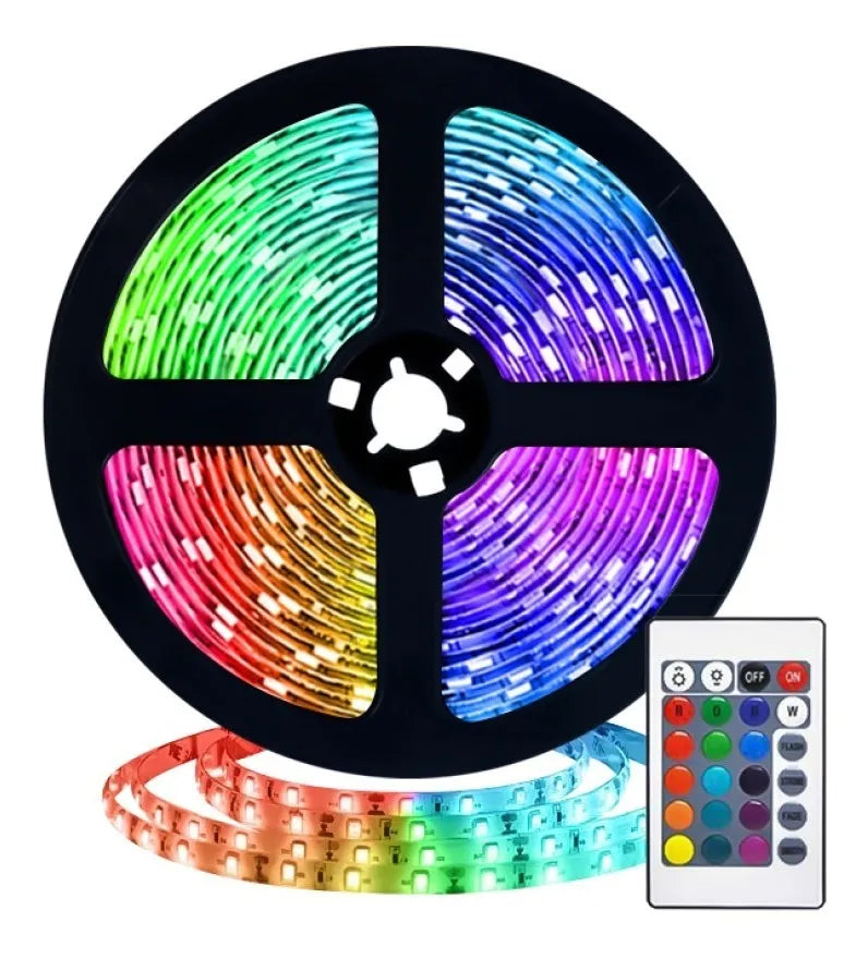 Cinta Tira Led Para Deco Usb Multicolorgb Control 5 Metros®