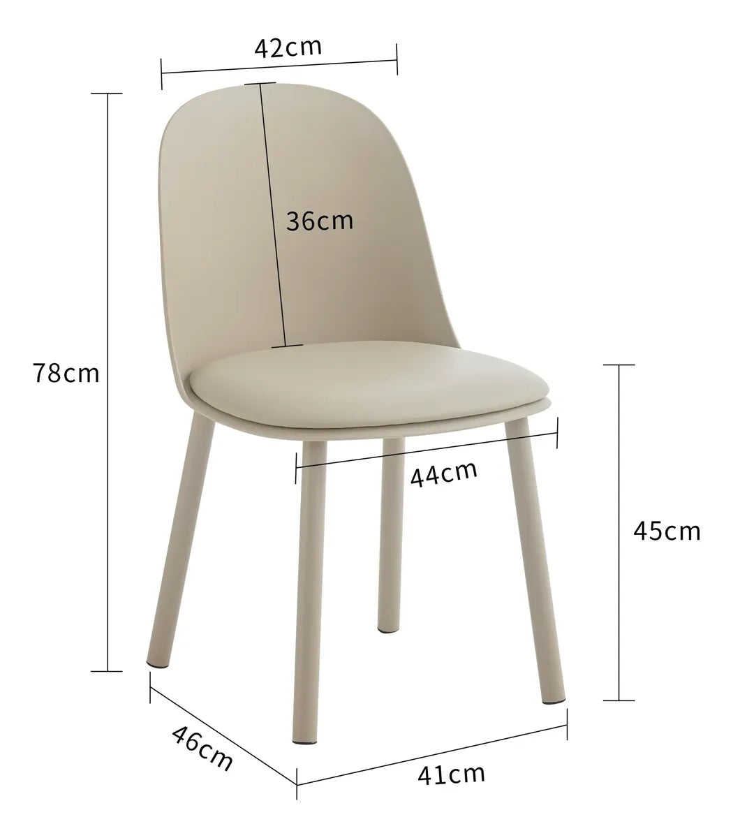 Silla Comedor Acolchada Milkytea Mate Polipropileno Premium®