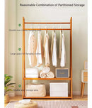 Perchero Estantería Bambú 2 Estantes, Resistente 60x166cm®