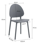Silla De Comedor/exterior Gris Mate Polipropileno Premium®