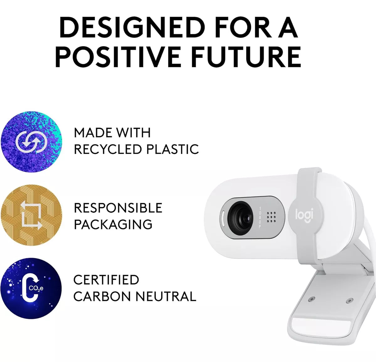 Cámara Web Brio 100 Usb 1080p Y Con Obturador Color Blanco®