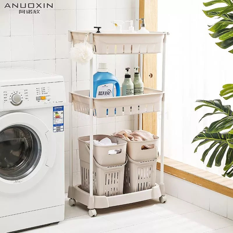 Carro Almacenamiento 3 Niveles Para Baño Con Ruedas®