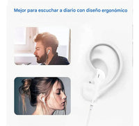 Auriculares Treqa Compatible Manos Libres Blancos Clásicos®
