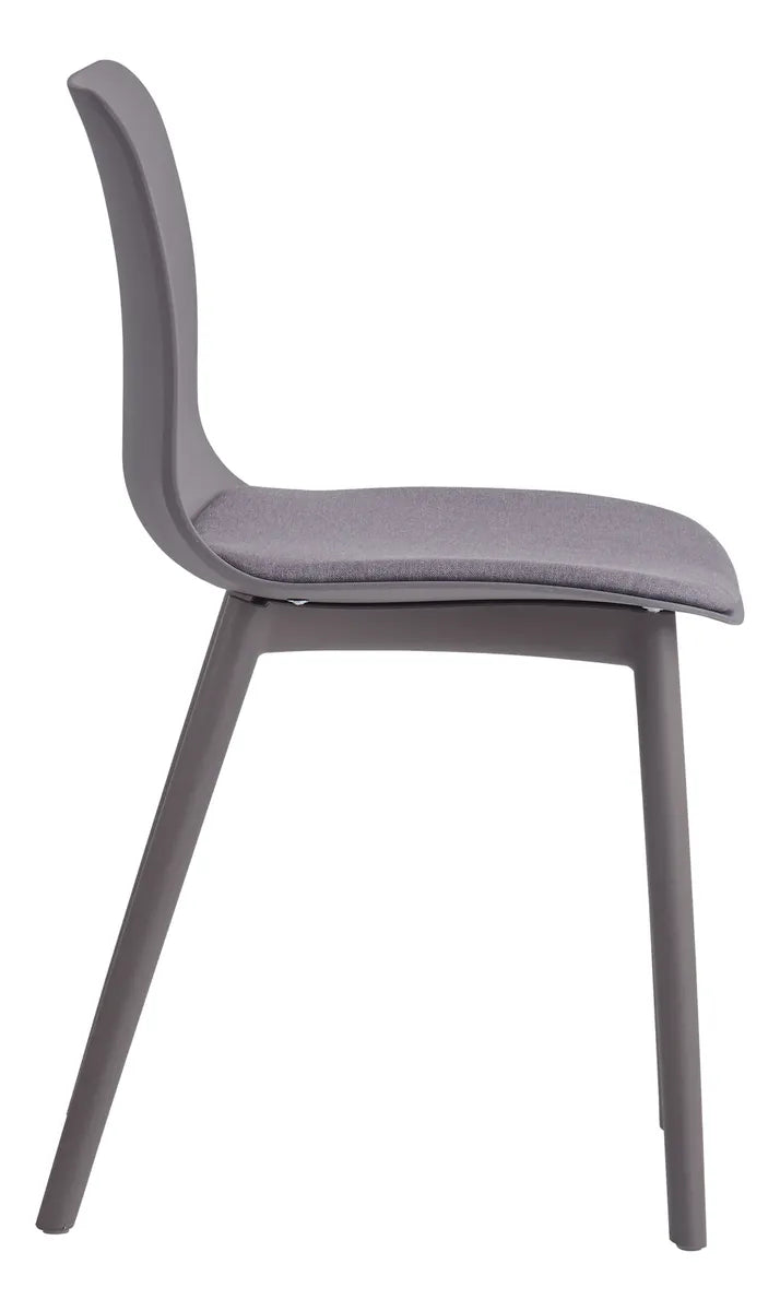 Silla Acolchonada De Polipropileno Grafito Mate Premium®