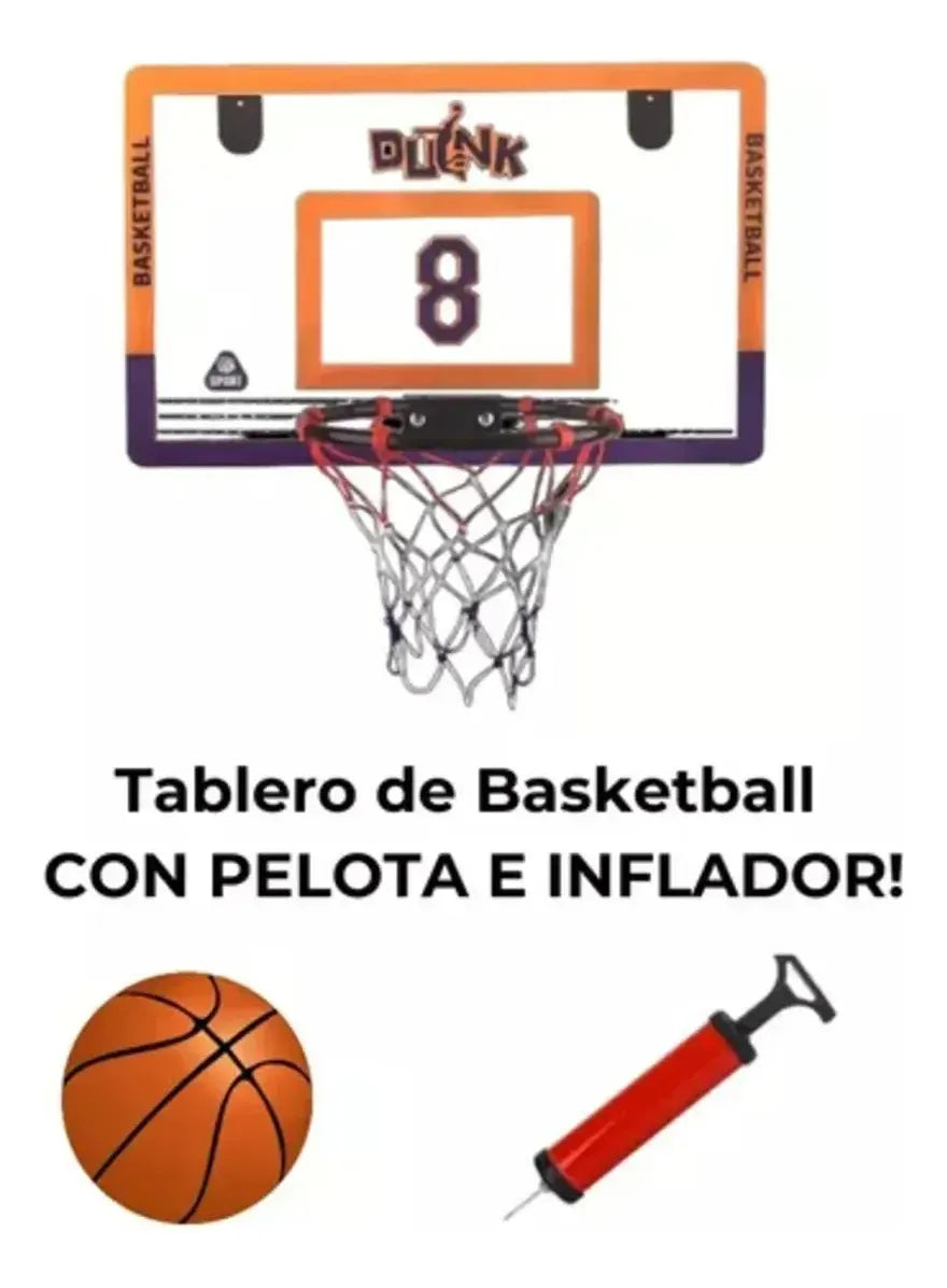 Aro De Básquetbol De Colgar C/pelota Inflador 60x40cm Plaza®