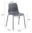Silla De Comedor Gris Mate Metal Y Polipropileno Premium®