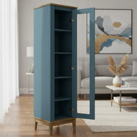 Armario Cristalero Living 1 Puerta Estilo Colonial Premium®