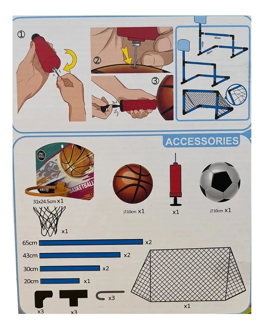Arco De Futbol Con Tablero De Básquetbol Para Niños®