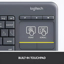 Teclado Logitech Inalambrico Touch Pad Keyboard K400 Plus