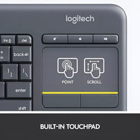 Teclado Logitech Inalambrico Touch Pad Keyboard K400 Plus