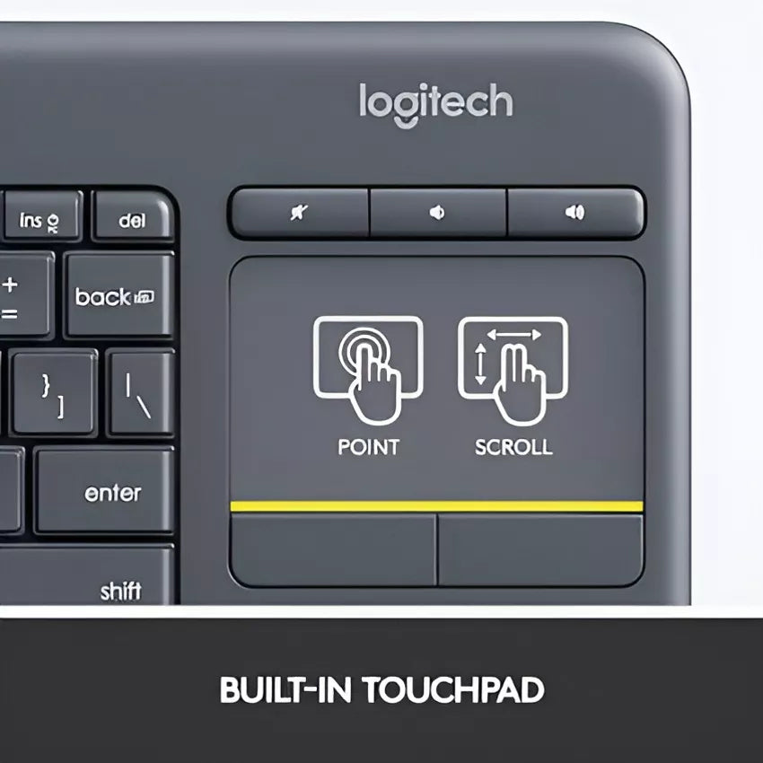 Teclado Logitech Inalambrico Touch Pad Keyboard K400 Plus