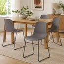 Silla Moderna De Polipropileno/base Metal Grafito Premium®