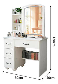 Tocador Infantil Estilo Clasico Para Maquillaje Mdf+luz Led®-