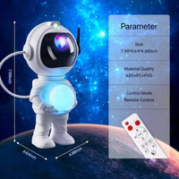 Lampara Astronauta Con Luna Proyector De Noche Galaxia®