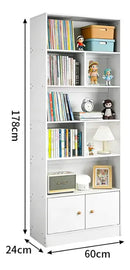 Estantería Organizador 7estantes 2puertas 178x60 Mdf Blanco®