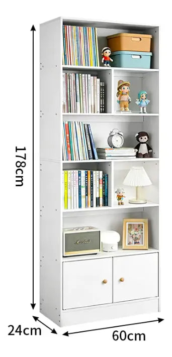 Estantería Organizador 7estantes 2puertas 178x60 Mdf Blanco®