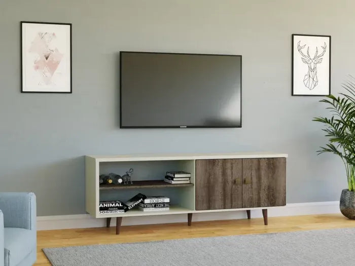 Rack para TV Living Estilo Retro Calidad Premium 2 Puertas®