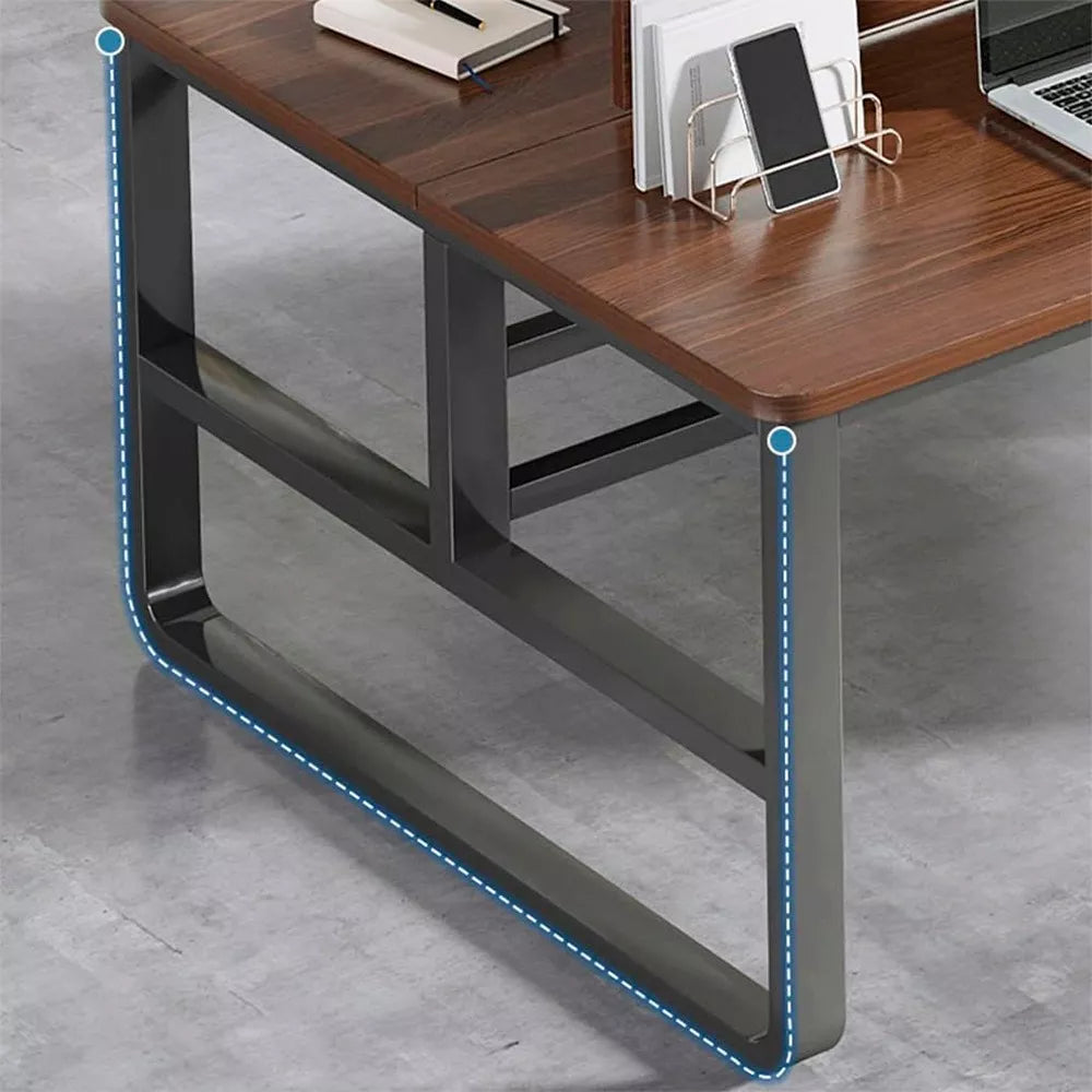Escritorio Madera Industrial 3 Estantes 2 Cajones 130x110cm®