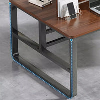 Escritorio Madera Industrial 3 Estantes 2 Cajones 130x110cm®