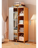Perchero Closet Nórdico Cortina Corrediza De Pie Bambú®