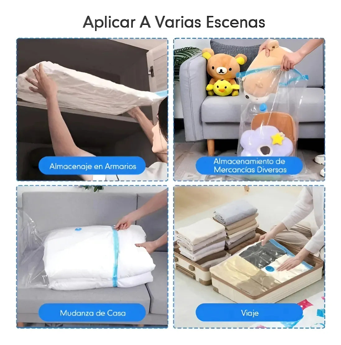Bolsa Al Vacio Guardar Ropa Reducir Espacio 50x60 Unidad®